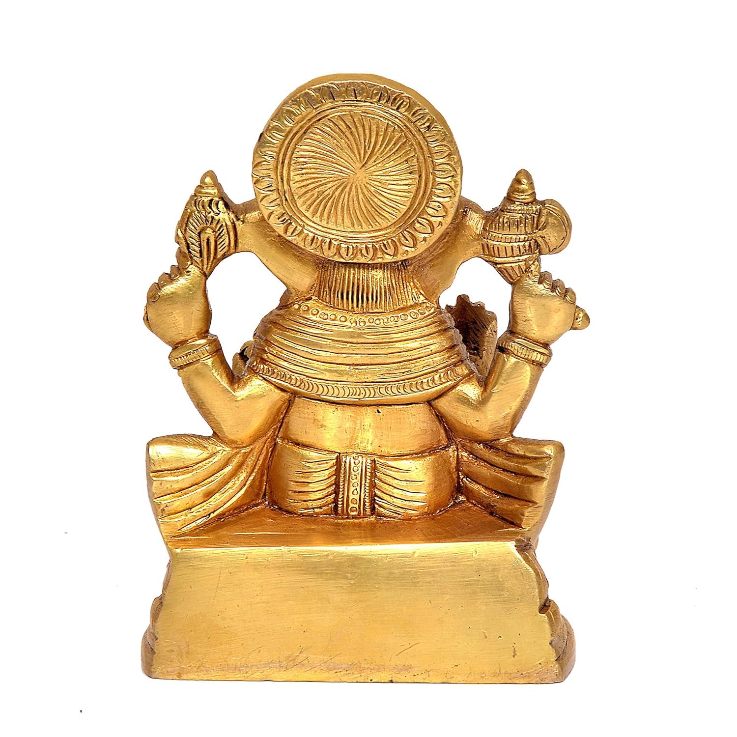 Apko Brass Ganesha Idol Mangalkari Sitting Ganesh Bhagwan Statue God Ganpati Murti For Home Entrance Pooja Dcor Good Luck Vastu